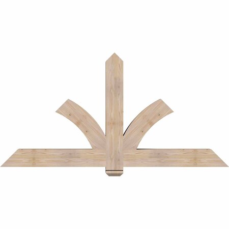 Ekena Millwork Redmond Smooth Timber Gable Bracket, Douglas Fir, 72"W x 36"H x 5 1/2"D x 5 1/2"F, 12/12 Pitch GBW072X36X0606RED00SDF